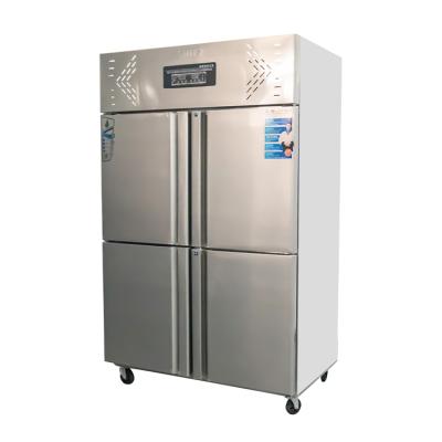 China Stainless Steel 4 Door Adjustable Freezer Single-Temperature Commercial Table Fridge For Kitchen Restaurant for sale