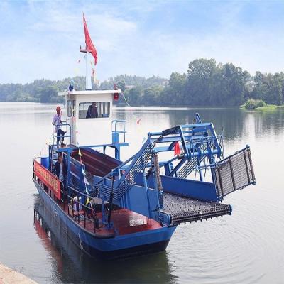 China Clean River Trash Skimmer Boat For River Cleaning Aquatic Weed Harvester for sale