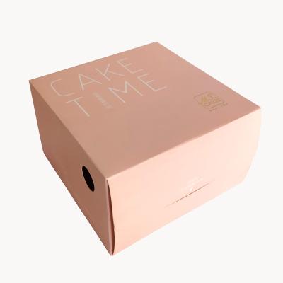 China Recycled Safe Window Cake Box 12x12x6 Custom Cake Bread Tier Letter Materials Color Box Wrapping Paper With Window for sale