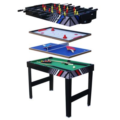 China Free Shipping Best MDF Billiard Table Instock Discount 4 Medium Office Xmas Gift Big In 1 Multi Function Small Scale Kids Game Table for sale