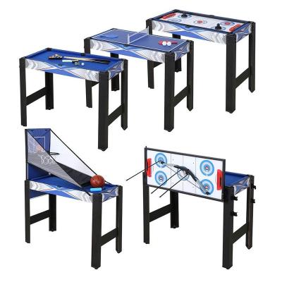 China MDF Billiard Table Multi Functional High Quality 5 in 1 Multifunctional Ping Pong Game Table Air Hockey Combo Basketball Archery Snooker Table for sale