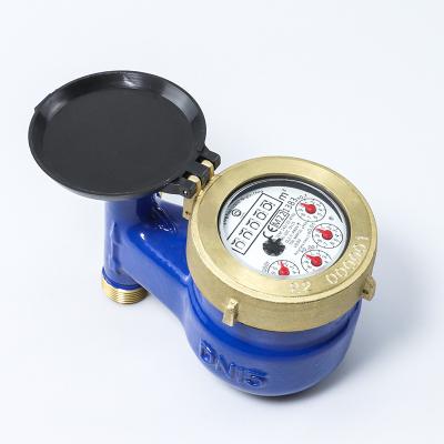 China Residential/Domestic Multi-jet Water Meter Dry Class B/R80 with Brass Closing Ring Vertical Installation/Low Pressure Loss for sale