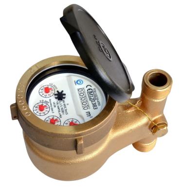 China Wet type Body C/R80/R160 AMR/AMI Brass Class Multi-jet Mechanical Residential/Domestic Vertical Water Meter for sale