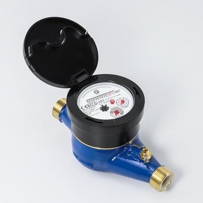 China Residential/Domestic Multi-jet Water Meter Dry Class B/R80 With Stainless Steel Can Save And Light Brass Body/Corrosion Resistance for sale