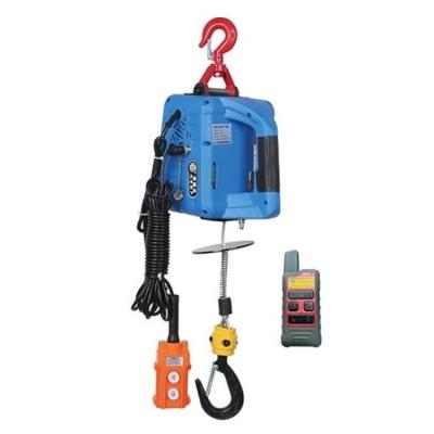 China Multifunctional Hotels Mini Portable Electric Traction Winch Control Hoist 500kg Remote+Wire+Hand Control for sale