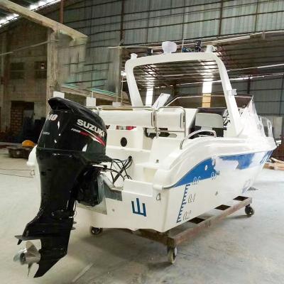 China Hot Sales Customization Support Fiberglass 8 Passenger High Speed ​​Fishing Boat With Motor for sale