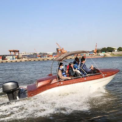 China Support Customization Luxury 480cm Sea Used Salt Water Fishing Fiberglass Boat With Console To Withstand Waves for sale