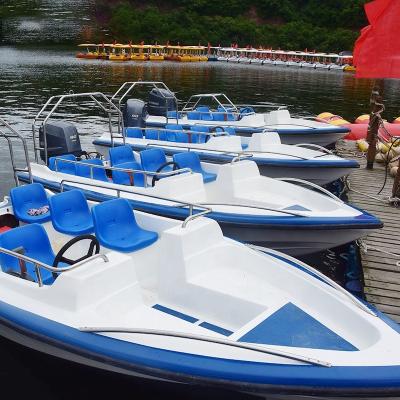 China Support Customization fiberglass FRP 6 person fast rc speed boat marine jet with motors for sale