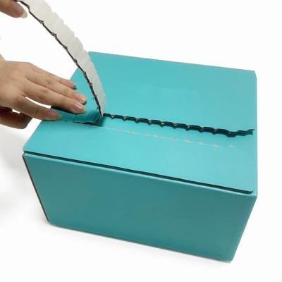 China Recycled Materials Free Design Foldable Packaging Corrugated Zipper Boxes Custom Self Adhesive Open Ad Box for sale