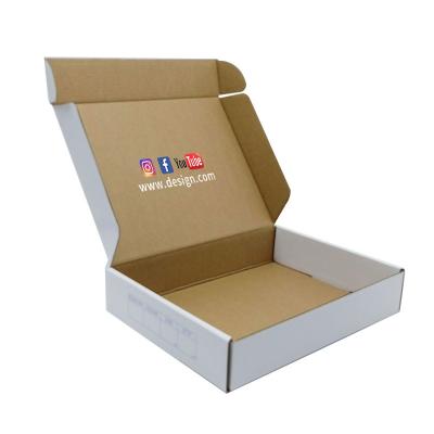 China Logo Cosmetic Mailer Box Packaging Customized Recyclable Corrugated Shipping Paper Box Packaging Custom Boxes for sale