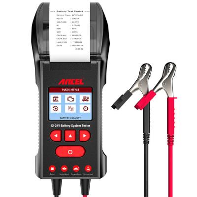 China Ancel BT600 Battery Tester Support 12v And 24v Build In Printer for sale