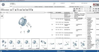 Chine Catalogue de pièces de rechange 2024 PETKA Pour Audi, Porsche, VW V8.3 Version à vendre