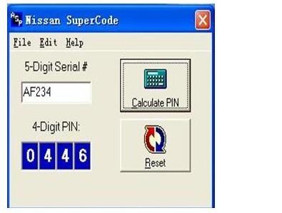 China Nissan-Supercode-Software, Nissan Pin-Code-Taschenrechner für Programmierungsschlüssel zu verkaufen