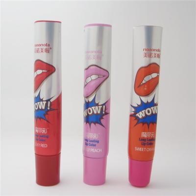 China Cosmetics packaging factory 5 layer evoh 390mm thickness fancy colorful metal lip gloss silver aluminum plastic tube for sale