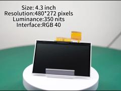 4.3 inch LCD Monitor Module with 480*272 Pixels TFT LCD Screen with Brightness 350 nits