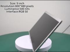 9 inch TFT LCD Display Module with 800*480 Pixels LCD Panel Screen with Brightness 350 nits