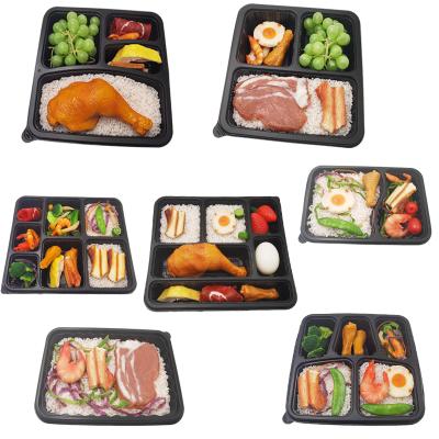 China OWNFOLK Wholesale Disposable Black Red White Plastic Biodegradable Food Container Lunch Container Box for sale