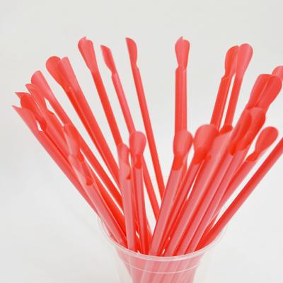 China Disposable Wholesale Biodegradable Environmental Protection Plastic Straw Spoon 10,000 Pieces / Cardboard for sale