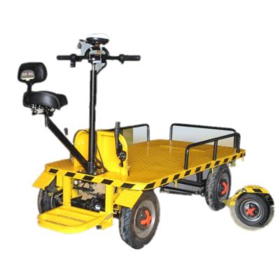 China Price 1 Ton Electric Cargo Flat Transporter Pallet Hotels Best Truck 4 Wheel Battery Electric Trolley for sale