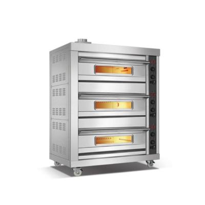 China hotel kitchen automatic bakery equipment 220v 6600w for electric oven home gas pizza oven for sale