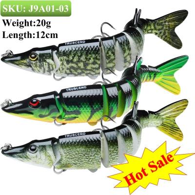 China Swimbait Truscend Realistic Hard Plastic Multi Joint Trout Muskellunge Bass Fishing Lure For Freshwater for sale