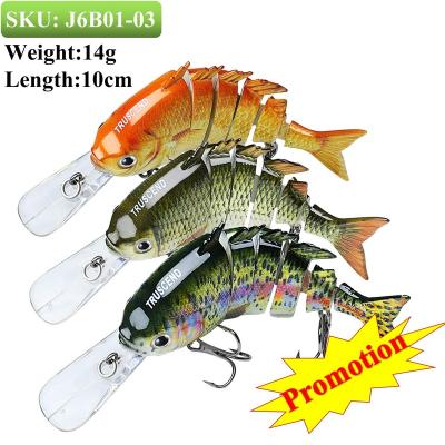 China Truscend High Strength Warehouse Perch Saltwater Pike Perch Animated Slow Sinking Hard Plastic Multi Joint Swimbait Fishing Lure For Freshwater for sale