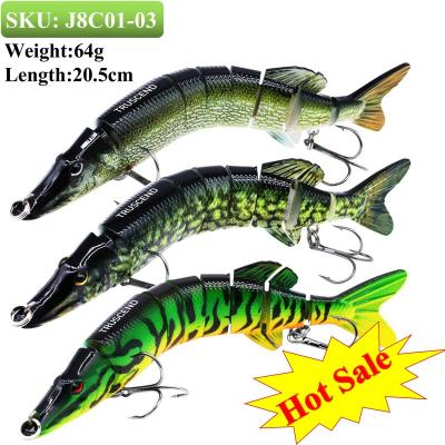 China High Strength Trout Pike Bass Crappie Dispensers Truscend Swimbait Bionic Hard Plastic Multi Attached Lures For Freshwater for sale