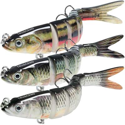 China OEM ODM Truscend Bionic Artificial Multi Segmented Swimbait High Strength Muskie Carp Pike Fishing Lure For Freshwater Saltwater for sale