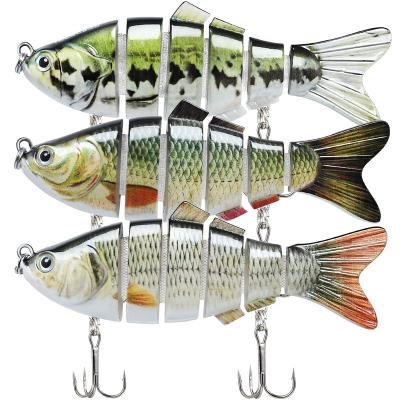 China Wholesale High Strength Walleye Striper Musky Bionic Supplier Truscend Hard Plastic Segmented Lure Multi Joint Fishing Tackle For Pond for sale