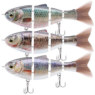 China OEM Trout Trout High Strength Walleye Bass Pike Truscend Swimbait Slow Sinking Slow Sinking Gear Multi Joint Fishing Tackle For Pond for sale