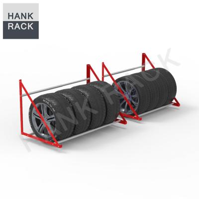 China Wall Mounted Tire Storage Garage Tire Rack Car Tire Wheel Storage Rack for sale