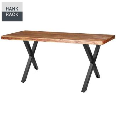 China Modern X Shape Steel Metal Industrial Style Kitchen Dining Table Legs for sale