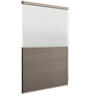 China Eco - Friendly Honeycomb Motor Blind Top Down Bottom Up Shades Motorized Day And Night Honeycomb Blinds for sale