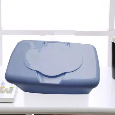 China Large Rebate Reusable Wet Tissue Box Automatic Wet Containers Square Wet Plastic Tissue Box for sale