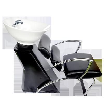 China Modern fashion luxury beauty hair salon furniture shampoo chair with shampoo bowl salon equipment furniture massage chair ceramic bed for sale