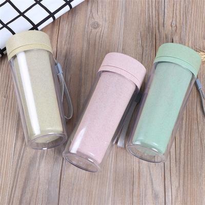 China Sustainable Tour Wheat Biodegradable Eco Friendly Straw Drinking Bottle for sale