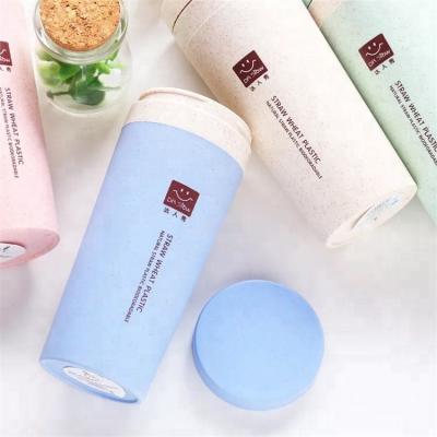 China Modern Hot Sale Wheat Straw Reusable Water Bottle Biodegradable Coffee Cup Mug for sale