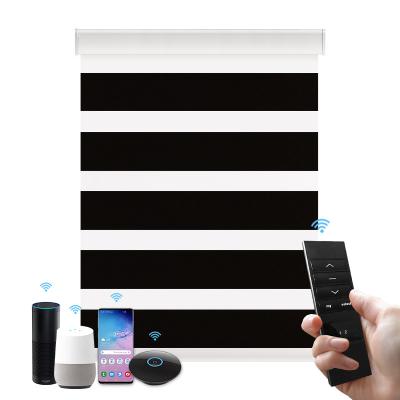 China Environmental friendly motorized smart blind zigbee roller tuya wifi alexa google home blind control for window for sale