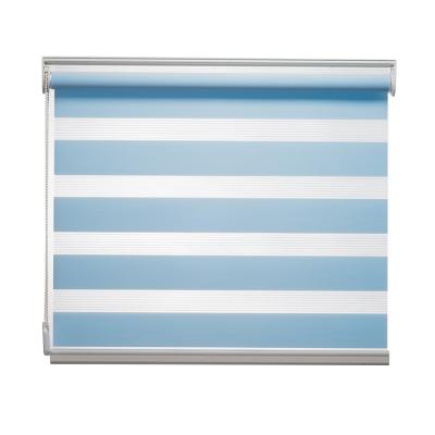 China Factory Price Environmental Friendly Manual Track Zebra Blinds Translucent Fabric Blackout Shades Fabric Window Shutter for sale