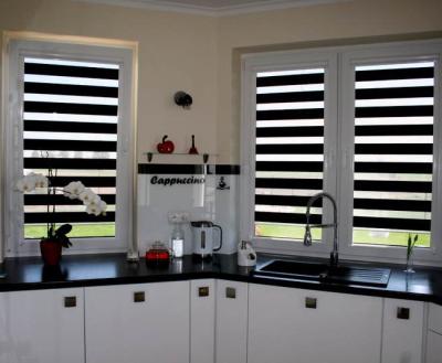 China Zebra Customized Casual Cordless Motorized Roller Blinds for sale