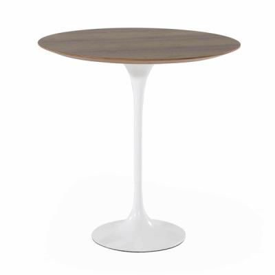 China CONSOLE TABLE HOT SALE Modern Metal Round Coffee End Table Wood Top Side Table for sale