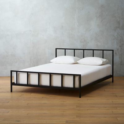 China Metal ALCHEMY MATTE BLACK BED FOR APARTMENT AND HOTEL BED for sale