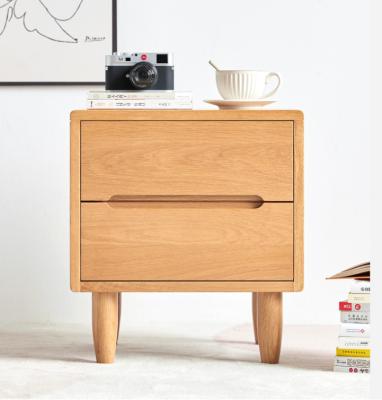 China ECO-FRIENDLY SOLID OAK NIGHTSTAND BEDSIDE TABLE WITH DRAWERS for sale