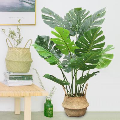 China Environmental protection plant high quality artificial plastic monstera for garden decorations for sale