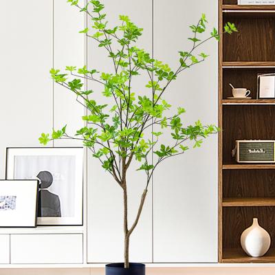 China Environmental Protection Customized Artificial Japanese Bell Tree Green Trees For Home Decor for sale