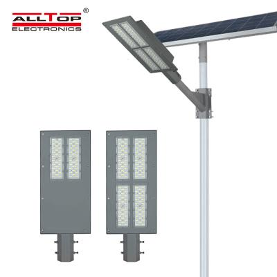 China ROAD ALLTOP Ip65 Aluminum Smart Remote Control Rechargeable 90 180 Watt LED Solar Street Light for sale