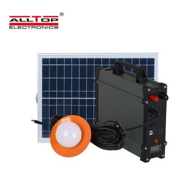 China ALLTOP New Design Home Lighting 12v DC 20w 30w 50w 100w Solar Powered Solar Powered Energy System for sale