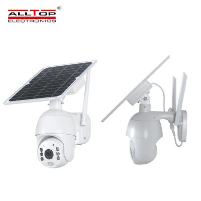 China NIGHT VISION construction city road monitoring cctv gsm 4g wireless wifi solar powered IP solar security camera with APP control for sale