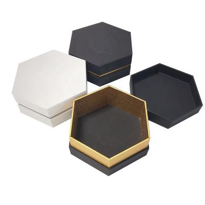 China Handmade Wholesale Customized Material Cardboard Hexagon Gift Boxes With Insert Jewelry Box Paper Packaging for sale