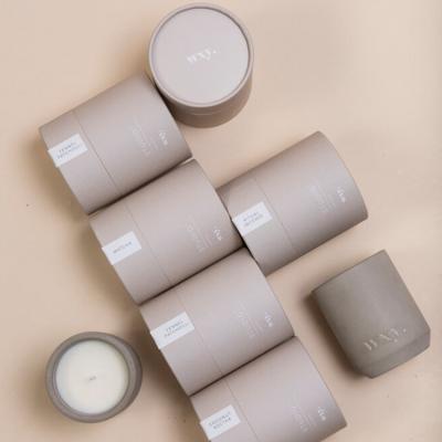 China Recycled Recyclables Customize Cmyk Printing Cardboard Cylinder Candle Tube Paper Packaging for sale